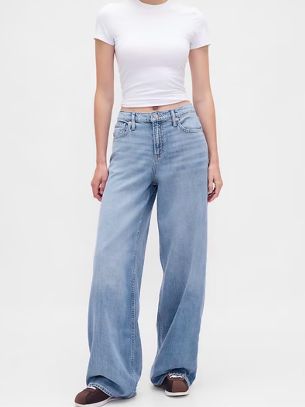 Gap Baggy Mid Rise Jeans Women 6 SHORT